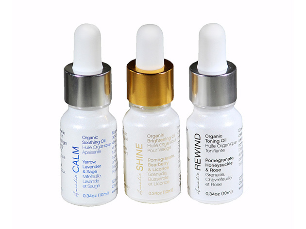 Trio: Shine, Rewind & Calm Natural Beauty Oil Set