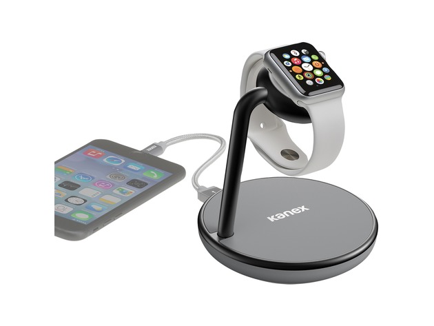 Kanex K118-1138-QI GoPower 3 in 1 Stand For Apple Watch and Wireless Charging for iPhone, Black (New Open Box)