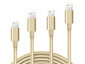 5 Ways Apple or Android Charging Cables - Gold