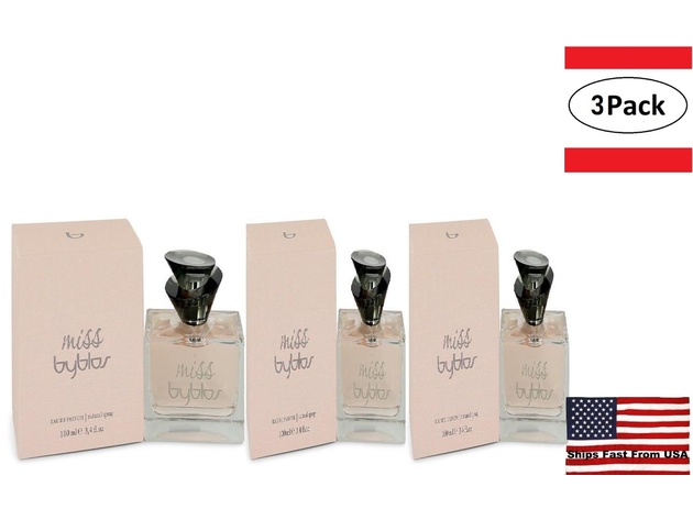 3 Pack MISS BYBLOS by BYBLOS Eau De Parfum Spray 3.4 oz for Women