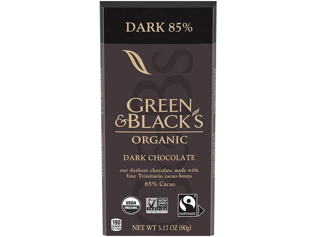 Green and Black's 85 Percent Cacao Organic Semi Sweet Dark Chocolate Bar, 3.17 Ounce