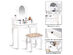 Costway Vanity Table Jewelry Makeup Desk Bench Dresser Stool White