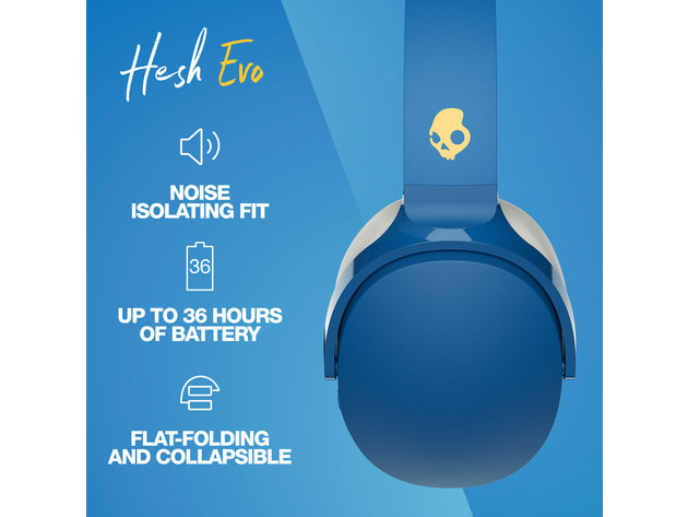 Skullcandy Hesh Evo Wireless Headphone - '92 Blue