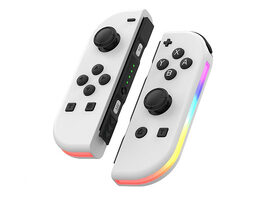 Wireless Controllers for Nintendo Switch with RGB Lights (White)
