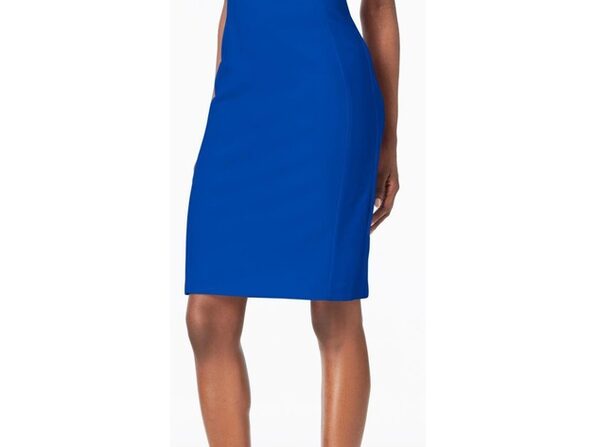 Calvin Klein Women's Seamed Scuba Crepe Sheath Dress Blue Size  StackSocial