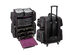 SHANY Total Jetsetter Travel Makeup Bag - XL Soft Travel Cosmetics Bag with Multiple Compartment & 10 Free Makeup Organizers - Makeup Trolley & Backpack - BLACK