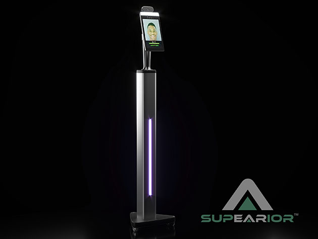 Supearior™ Automated Temperature Screening Kiosk [Floor Stand, With FR]