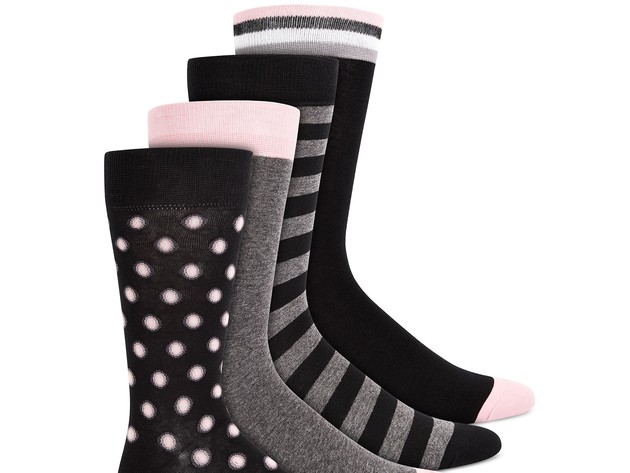 Bar III Men's 4-Pk. Socks  Black Size Regular