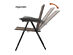 Costway 4 Piece Folding Sling Chairs Steel Armrest Patio Garden Camping W/Adjustable Back - Brown & Black