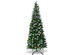 Costway 6ft Snow Flocked Unlit Pencil Christmas Tree Hinged Pine Cones - Green, White