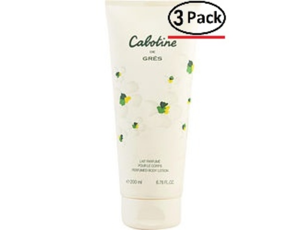 CABOTINE by Parfums Gres BODY LOTION 6.8 OZ for WOMEN ---(Package Of 3)