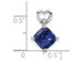 1.65 Carat (ctw) Lab-Created Blue Sapphire Heart Pendant Necklace in 14K White Gold with Chain