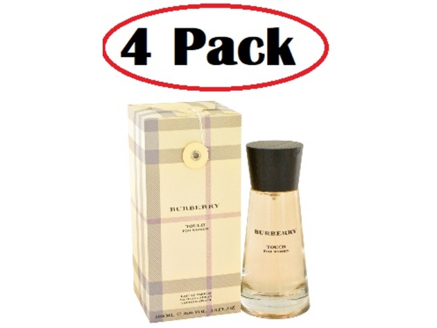 4 Pack of BURBERRY TOUCH by Burberry Eau De Parfum Spray 3.3 oz