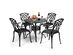 Costway 5 Piece Cast Aluminum Patio Dining Set Garden Deck Furniture - Black