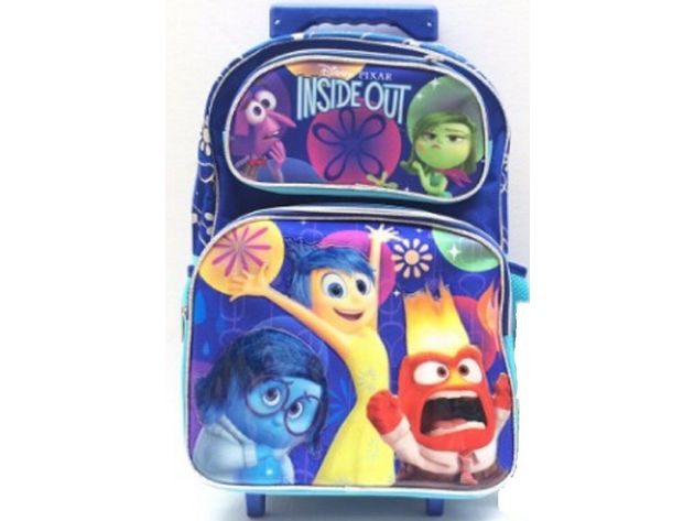 Inside Out Large 16" Cloth Rolling Backpack - Rainbow