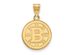 SS 14k Yellow Gold Plated NHL Boston Bruins Medium Disc Pendant