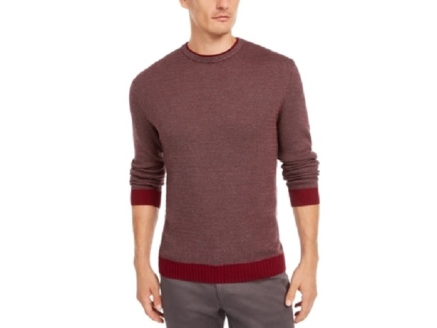 Tasso Elba Men's Supima Cotton Crewneck SweaterDark Brown Size XX-Large