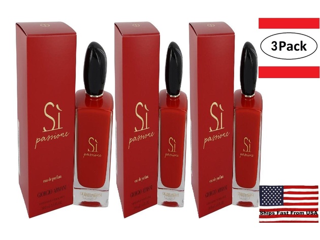 3 Pack Armani Si Passione by Giorgio Armani Eau De Parfum Spray