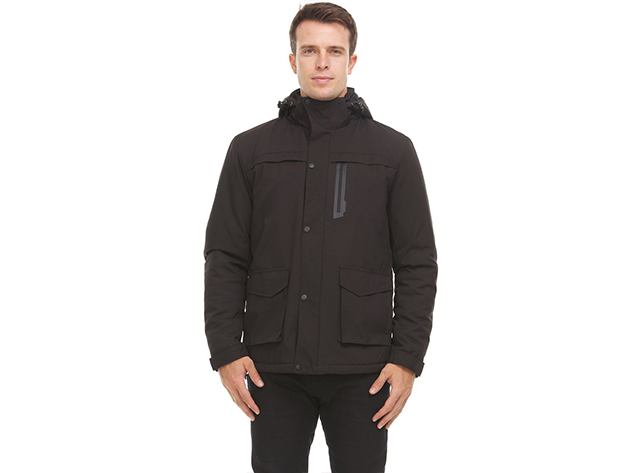 HELIOS: The Heated Coat for Men (Black/Medium)