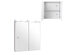 Costway Bathroom Cabinet Medicine Cabinet Wall Mount Double Door with Shelf and Mirror - White