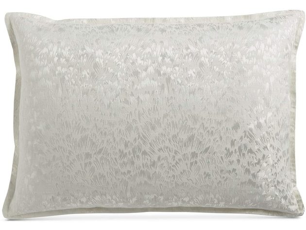 Hotel Collection Plume Casual Luxury style Standard Pillow Sham, 20 Inches x 28 Inches, White