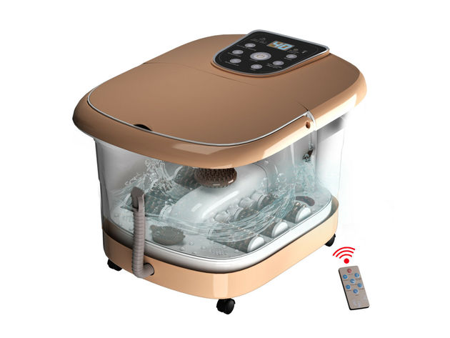 All-in-One Heat Bubble Vibration Foot Spa Bath Massager 