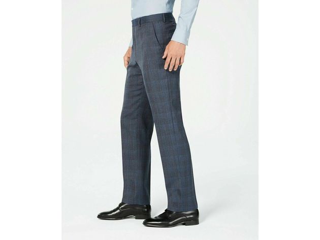 Michael Kors Men's Plaid Dress Pants Blue Size 40x36
