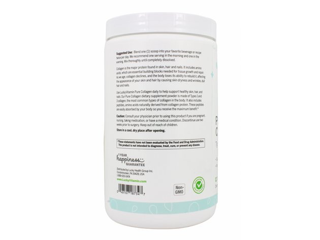LuckyVitamin - Pure Collagen Powder Types 1 & 3 60 servings - 12.7 oz.