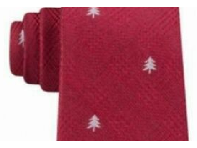Tommy Hilfiger Men's Glen Plaid Holiday Tie Purple One Size