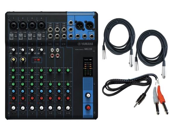 Yamaha Mg10 10 Input Stereo Audio Mixer With 10 Channel Analog With 4 Micr Black Like New Damaged Retail Box Stacksocial