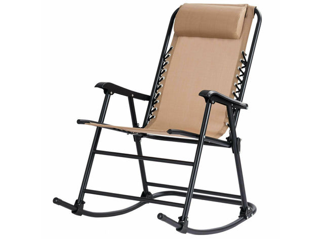 Costway Folding Rocking Chair Porch Patio Indoor Foldable Rocker Seat ...