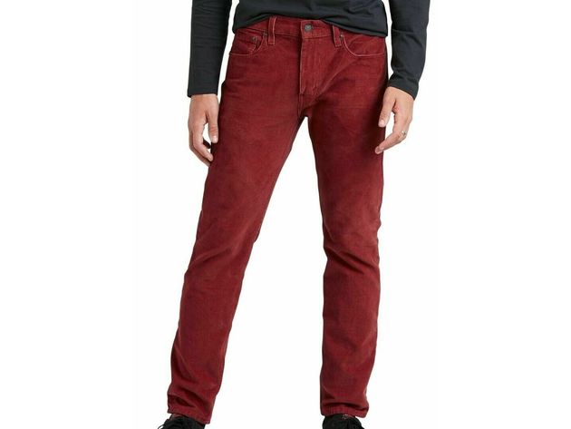 Levi's Men's 502 Regular Tapered Corduroy Pants Red Size 31X30