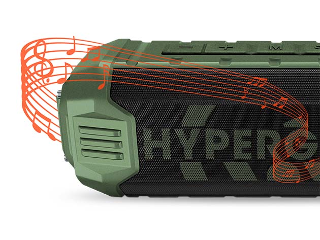 HyperGear Quake Wireless Speaker with Built-in Power Bank (Green)