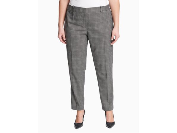 grey plaid pants womens