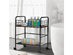 Costway 2-Tier Storage Rolling Cart Trolley W/Lockable Wheels Organizer Metal Frame