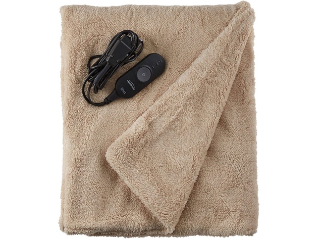 Sunbeam LoftTec Ultra-Soft Heated Electric Throw Blanket - Sand - Sand