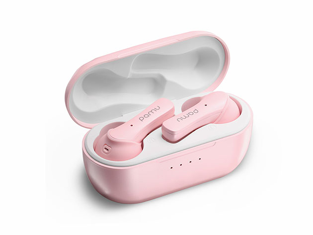 PaMu Slide Mini Bluetooth 5.0 Headphones (Pink)