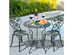 Costway Patio Furniture Cast Aluminum Rose Design Bistro Set Antique Green