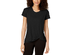 Ideology Women's Knot-Front T-Shirt Black Size Large