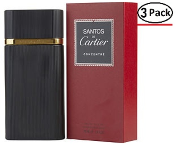 Santos De Cartier By Cartier Concentree Edt Spray 3.3 Oz For Men (Package Of 3)