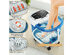 Costway Portable Foot Spa Bath Motorized Massager Electric Feet Salon Tub w/Shower Timer - Blue, White