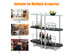 Costway Bar Table Wine Storage Home Liquor Pub Table w/Tempered Glass Top & 2 Shelves