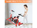 Goplus Stationary Indoor Fitness Cycling Bik w/ LCD Monitor Red - Black/Red