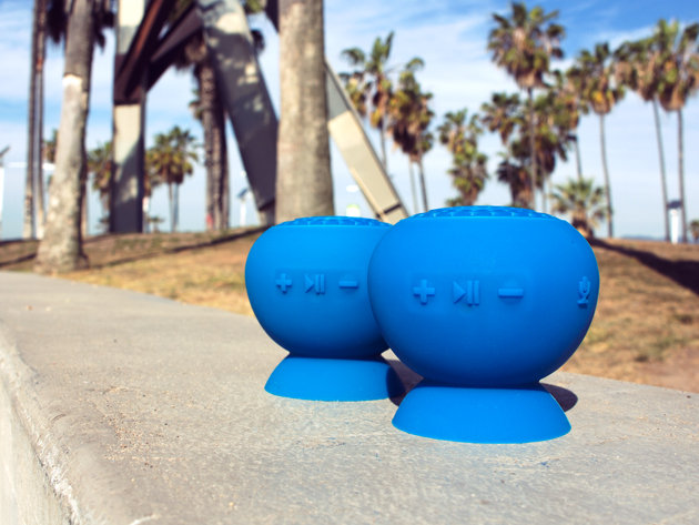 Jive Jumbo Waterproof Bluetooth Speaker 2-Pack (Blue)