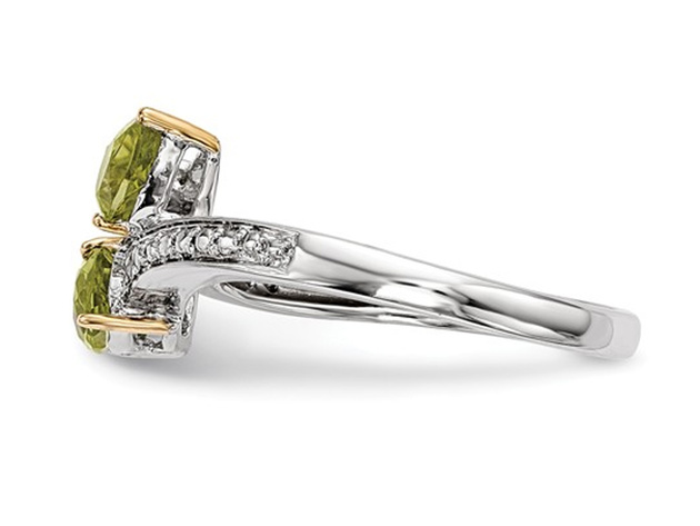 Peridot Ring 9/10 Carats (ctw) in Sterling Silver - 8