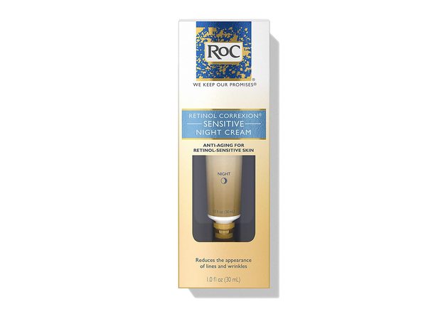 Roc Retinol Correxion Anti-aging Sensitive Skin Night Cream with Retinol and Hyaluronic Acid, 1 Ounce