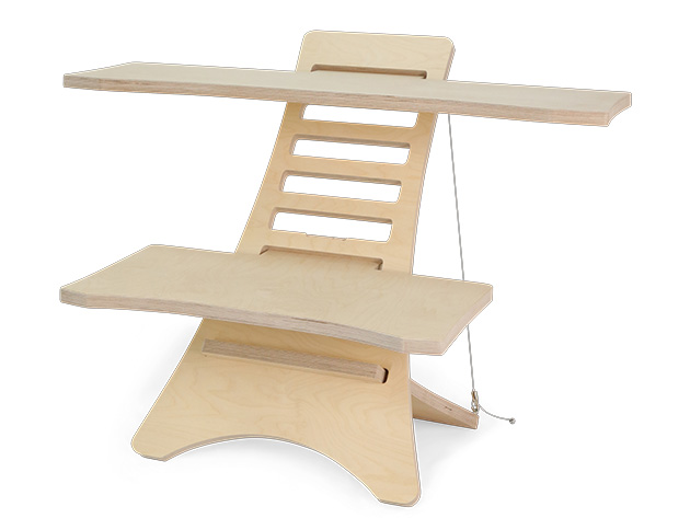 Stan Desk: Adjustable Standing Desk (Stan2/Natural + 95cm Wider Shelf)