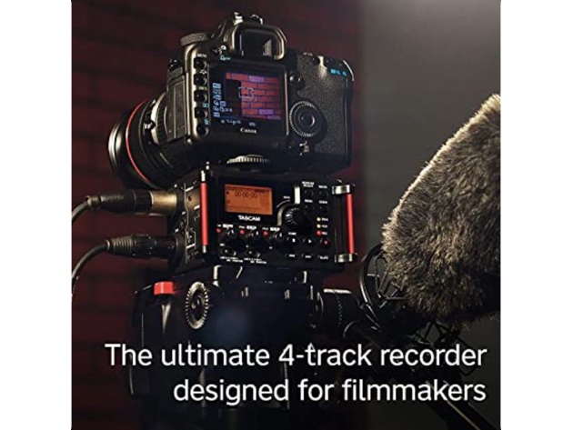 Tascam DR-60DMKII 4-Channel Portable Audio Recorder for DSLR Camera Rig - Black (Like New, Open Retail Box)