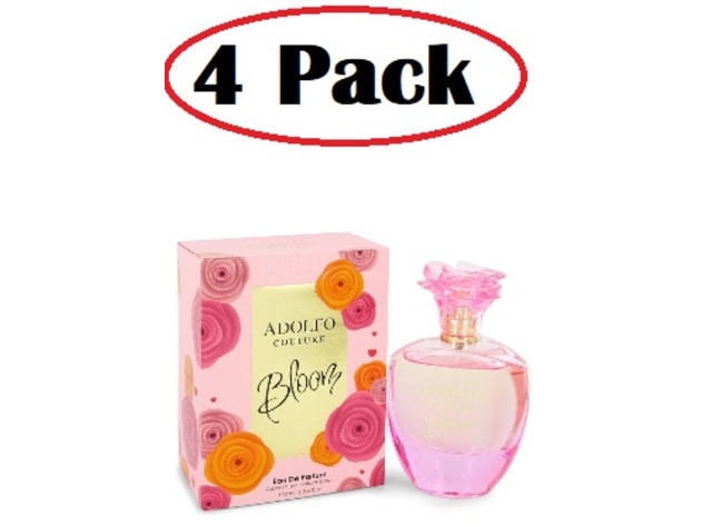 4 Pack of Adolfo Couture Bloom by Adolfo Eau De Parfum Spray 3.4 oz