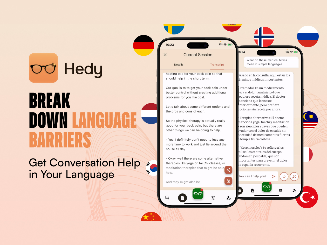 Hedy AI: Real-Time AI Meeting Coach (Pro License, 1-Year Subscription)